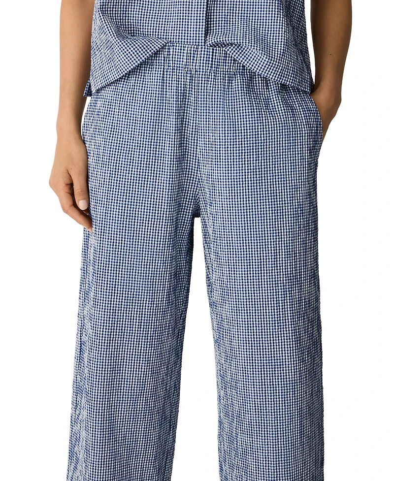 Eileen Fisher Women's Mid-Rise Wide-Leg Ankle Length Pants, Regular, Plus And Petites