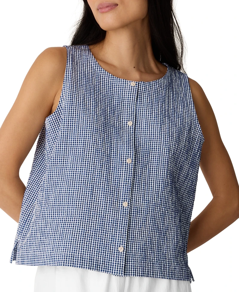 Eileen Fisher Women's Round Neck Vest Top, Regular, Plus And Petites