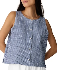 Eileen Fisher Women's Round Neck Vest Top, Regular, Plus And Petites