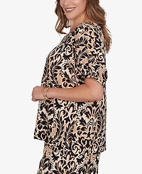 Ruby Rd. Plus Damask Textured T-Shirt