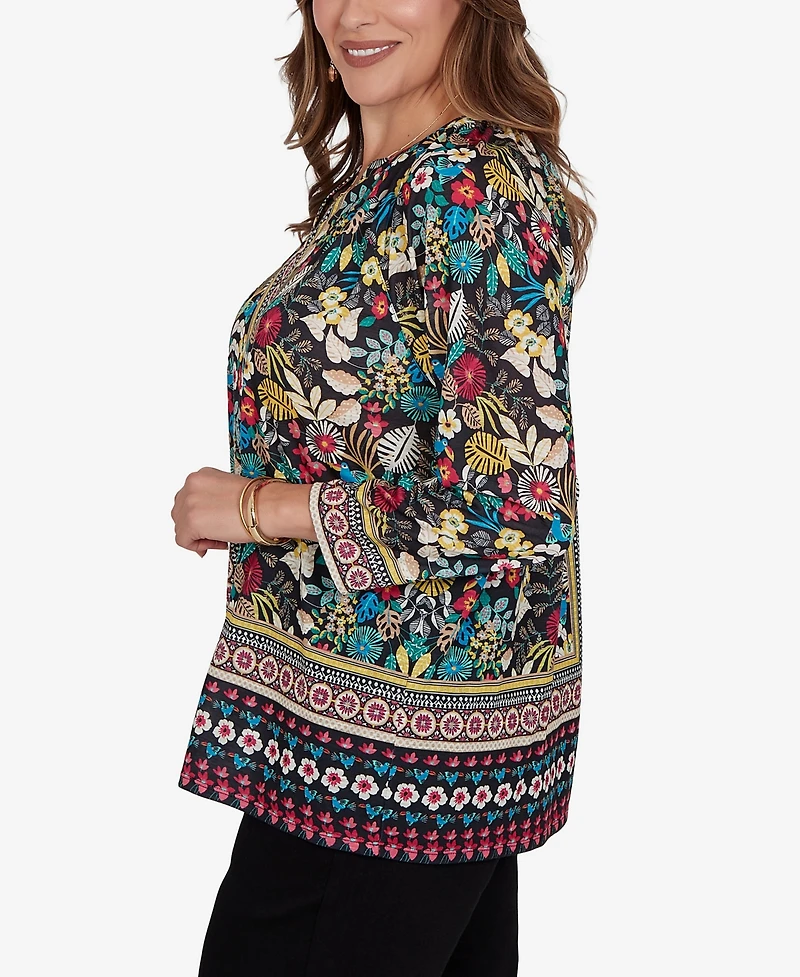 Ruby Rd. Plus Paradise Tropic Print Knit Top