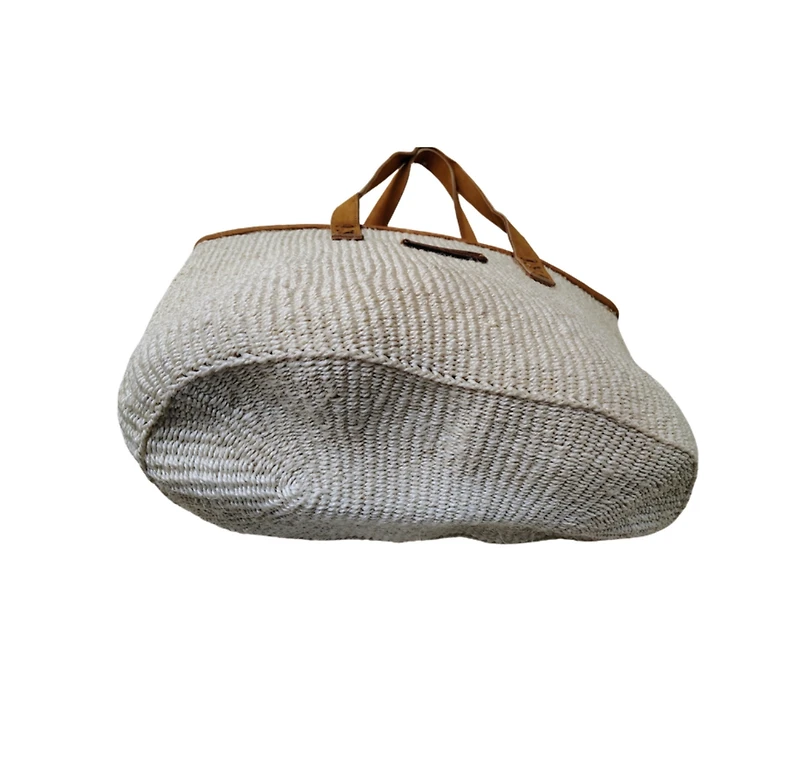 Sawa Sawa Calm Waters Handmade Sisal Straw Work/Office Tote Bag