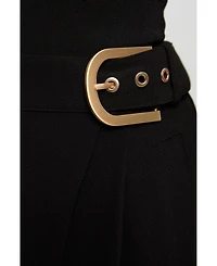 Karen Millen Women's Tailored Crepe Buckle Trousers