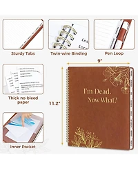 Gnuadz End Of Life Planner Spiral-bound Estate Organizer