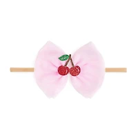 Sweet Wink Baby Girls Cherry Tulle Bow Baby Headband