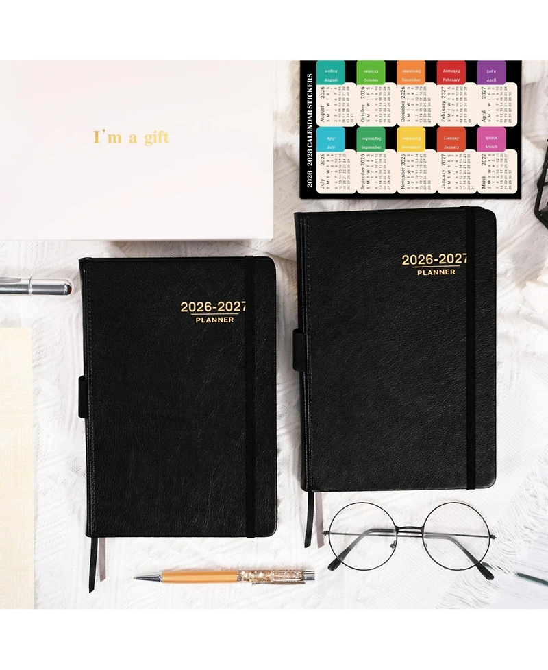 Gnuadz Planner 2026-2027 Weekly Monthly Leather Agenda