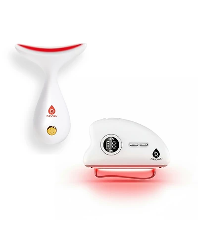 Pursonic 7-in-1 Led Light Therapy Face and Neck Device + Sculpting Wand Gua Sha