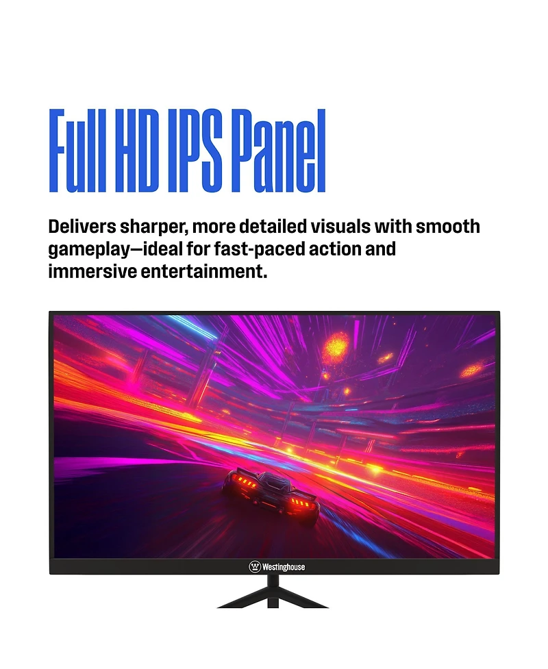 Westinghouse 27" Gaming Monitor, 180Hz, 1ms, 1080p Ips, Amd FreeSync, Built-in Speakers, Hdmi & DisplayPort