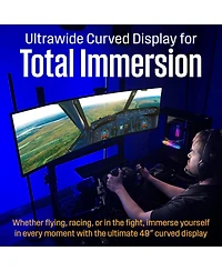 Westinghouse 49" Super Ultrawide Curved Gaming Monitor, 120Hz, Qhd 5120x1440, Amd FreeSync, 2xDP & 2xHDMI