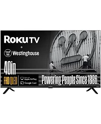 Westinghouse 40" Roku Smart Tv, Fhd Qled, Dolby Digital+, Wi-Fi, Bluetooth, AirPlay, Alexa & Google Assistant Compatible