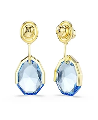 Swarovski Gold-Tone Plated Ice Blue Gema Earrings