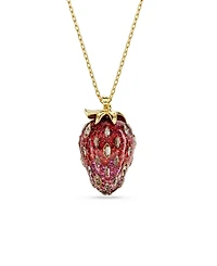 Swarovski Gold-Tone Plated Strawberry Pendant Necklace