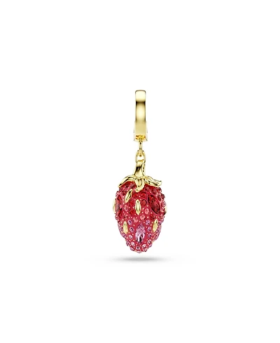 Swarovski Gold-Tone Plated Brass Strawberry Charm