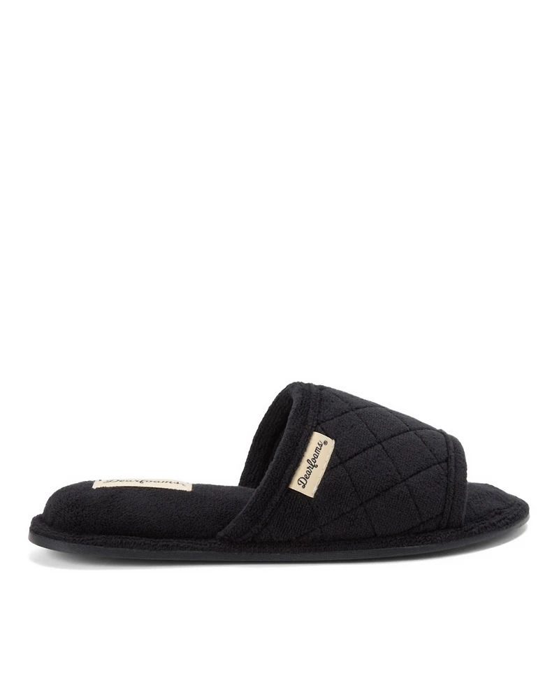 Dearfoams Women's Microfiber Terry Slide Slipper, Online Only