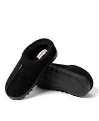 Dearfoams Doreen Genuine Suede Clog with Prayer Seam Slipper
