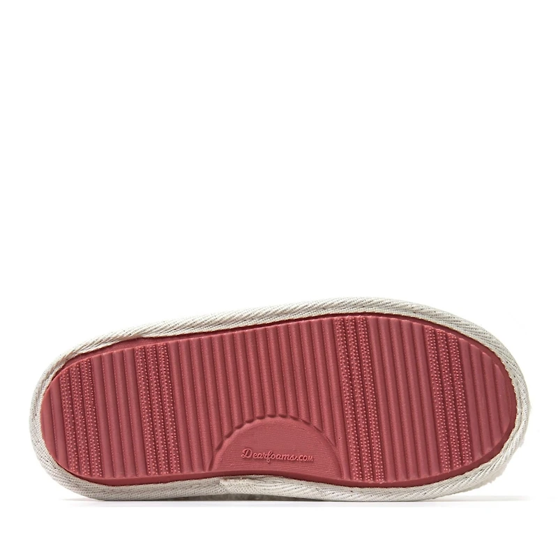 Dearfoams Women's Teddy Heart Scuff