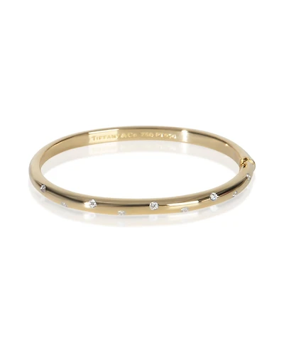 Pre-Owned Tiffany and Co Yellow Gold and Platinum Diamond Etoile Bracelet