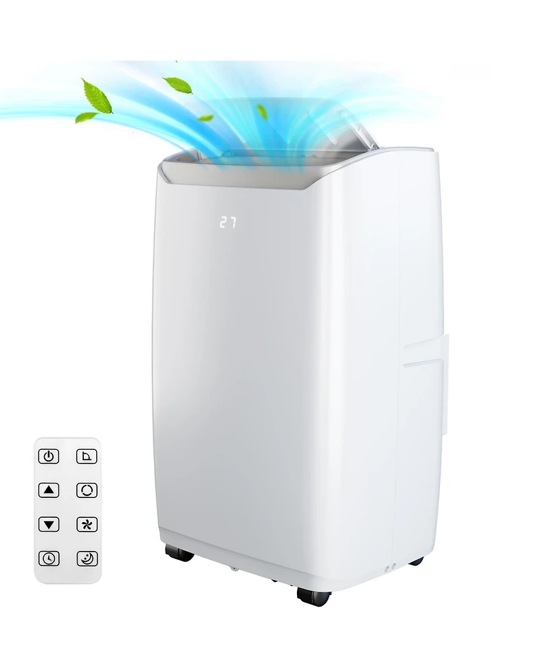 Xo 12,000 Btu Portable Ac, 3-in-1 Cooling, Fan and Dehumidifier, Auto Swing, Quiet Remote, 24-Hour Timer, Window Kit