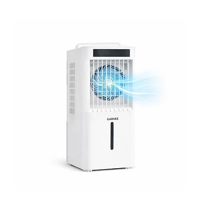 Xo White Portable Air Conditioner Fan, Evaporative Air Cooler, 3 Fan Speeds, 1600ml Tank, 2/4/8 Hour Timer, Remote Control