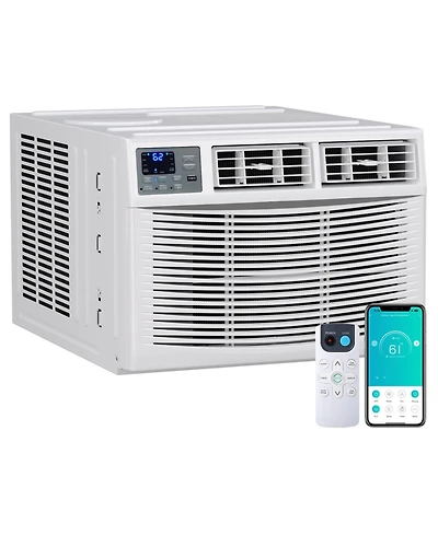 Xo 23200 Btu Window Ac with Heater, 208/230V WiFi Smart Unit, Cools and Heats 1500 Sq. Ft, App and Voice Control