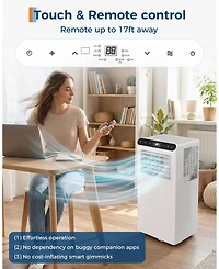 Xo 8,000 Btu Portable 3-in-1 Air Conditioner with Remote, Timer and Window Kit