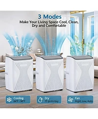 Xo 14,000 Btu Portable Ac, 5-in-1 Cooling, Dehumidifier, Fan, Auto and Sleep, Remote
