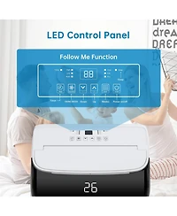 Xo 12,000 Btu Portable Ac for Up to 550 Sq. Ft. with Cooling, Fan and Dehumidifying, Remote, Backlit Led Panel, 24H Timer