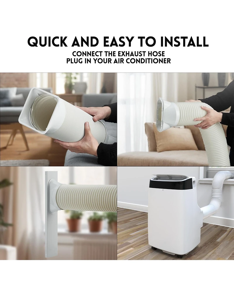 Xo 12,000 Btu Portable Ac for Rooms up to 550 Sq. Ft. with Cooling, Drying and Fan, Eco, Sleep, Led Display, Remote