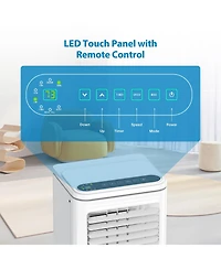 Xo 8,000 Btu Portable Ac, Quiet Cooling, Dehumidifier and Fan for Rooms Up to 350 Sq. Ft., Remote, Timer, Window Kit