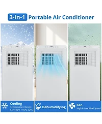 Xo 8,000 Btu Portable Ac, Remote, 24-Hour Timer and Quiet Operation for Bedrooms, Offices and Dorm Rooms, Window Kit