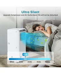 Xo Portable 8000 Btu Air Conditioner with Remote, Energy Efficient and Quiet Operation for Rooms Up to 350 Sq.Ft, 24H Timer