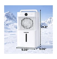 Xo White Portable Air Conditioner Fan, 3 Fan Speeds, 1600ml Tank, Remote Control, 2/4/8 Hour Timer, Adjustable Airflow