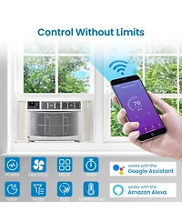 Xo 10000 Btu Smart Window Ac, WiFi Air Conditioner, Cools 450 Sq. Ft, App and Remote Control, Timer, 115V
