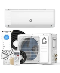 Xo 24,000 Btu Mini Split Ac and Heat Pump, 21 SEER2 Inverter, WiFi and Alexa, Cools 1,500 Sq. Ft, 230V Kit