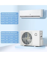 Xo 35000 Btu 3-Zone Mini Split Ac and Heat Pump, 12k+12k+12k, 19 SEER2, WiFi Alexa, Pre-Charged, 230V