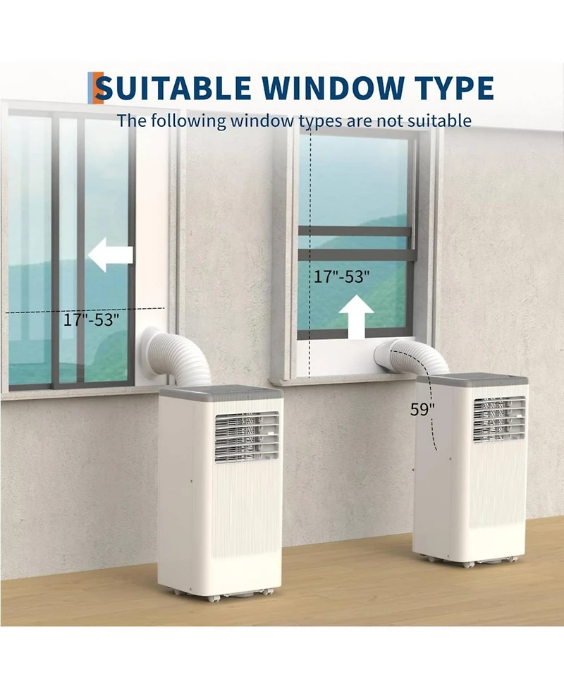 Xo 8000 Btu 3-in-1 Portable Air Conditioner with Cooling, Fan and Dehumidifier Functions Cools Up to 350 Sq. Ft.