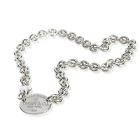 Pre-Owned Tiffany & Co Sterling Silver Return To Tiffany Necklace