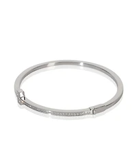 Pre-Owned Tiffany & Co White Gold Diamond Tiffany T Narrow Hinged Bracelet