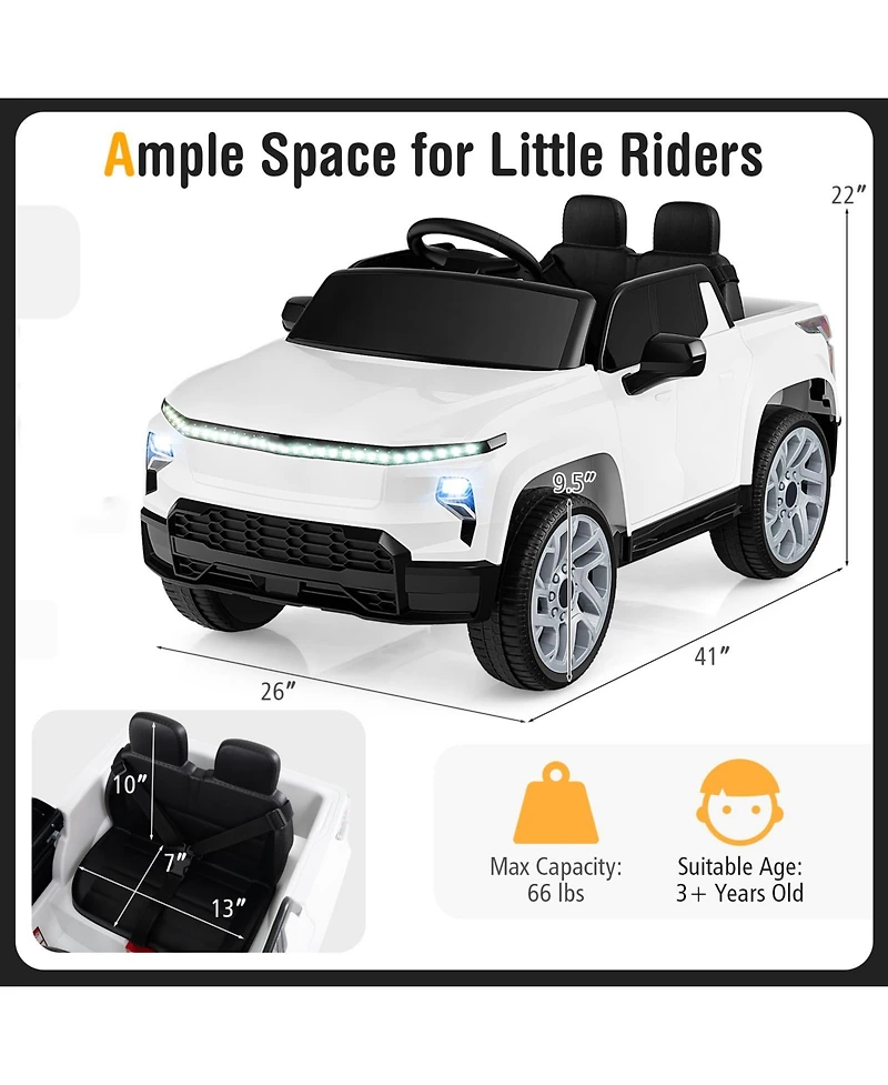 Slickblue Kids 12V Ride On Truck with Remote Control Electric Car