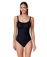 Profile by Gottex Women's Tutti Frutti Shirred Peasant One Piece