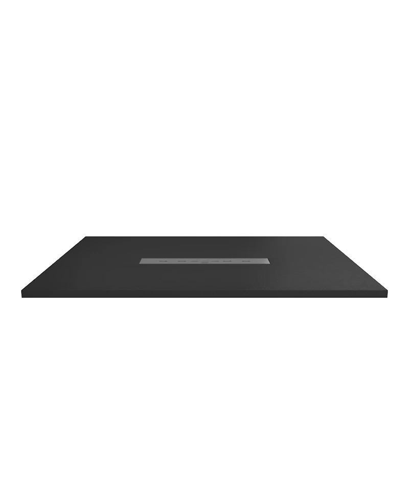 Casainc Low-Profile Smc Shower Base with Non-Slip Smc Solid Surface