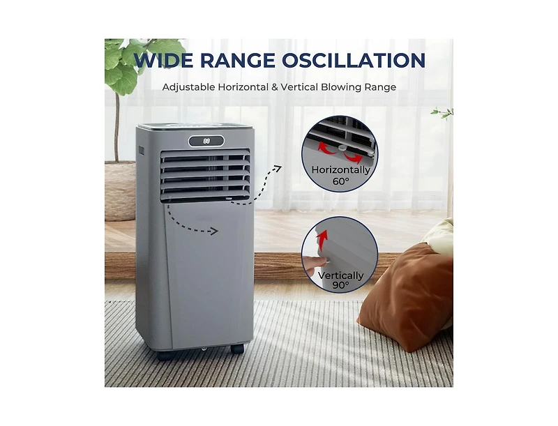 Ecooso 10000 Btu 4-in-1 Portable Air Conditioner for Rooms up to 350 sq.ft