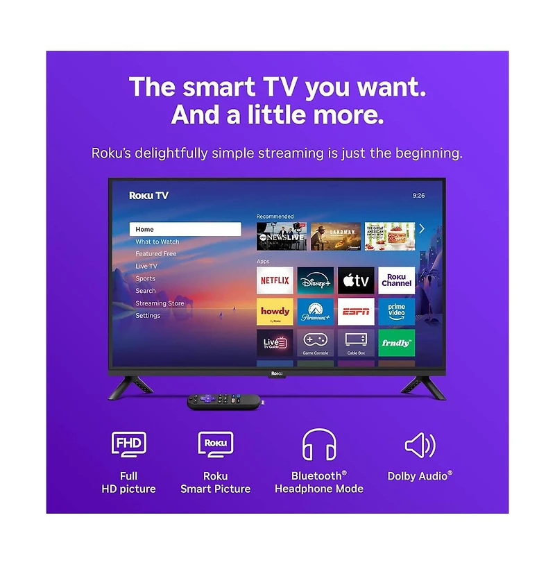 Roku 32" Select Series 1080p Full Hd Smart Tv Led Streaming Hdmi Usb - 32R3E5