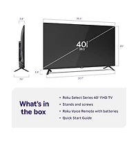 Roku 40" Select Series 1080p Full Hd Smart Tv Led Streaming Hdmi Usb - 40R3E5