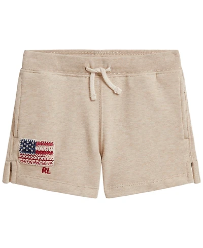 Polo Ralph Lauren Girls' 2T-6X Flag Terry Pull-On Shorts