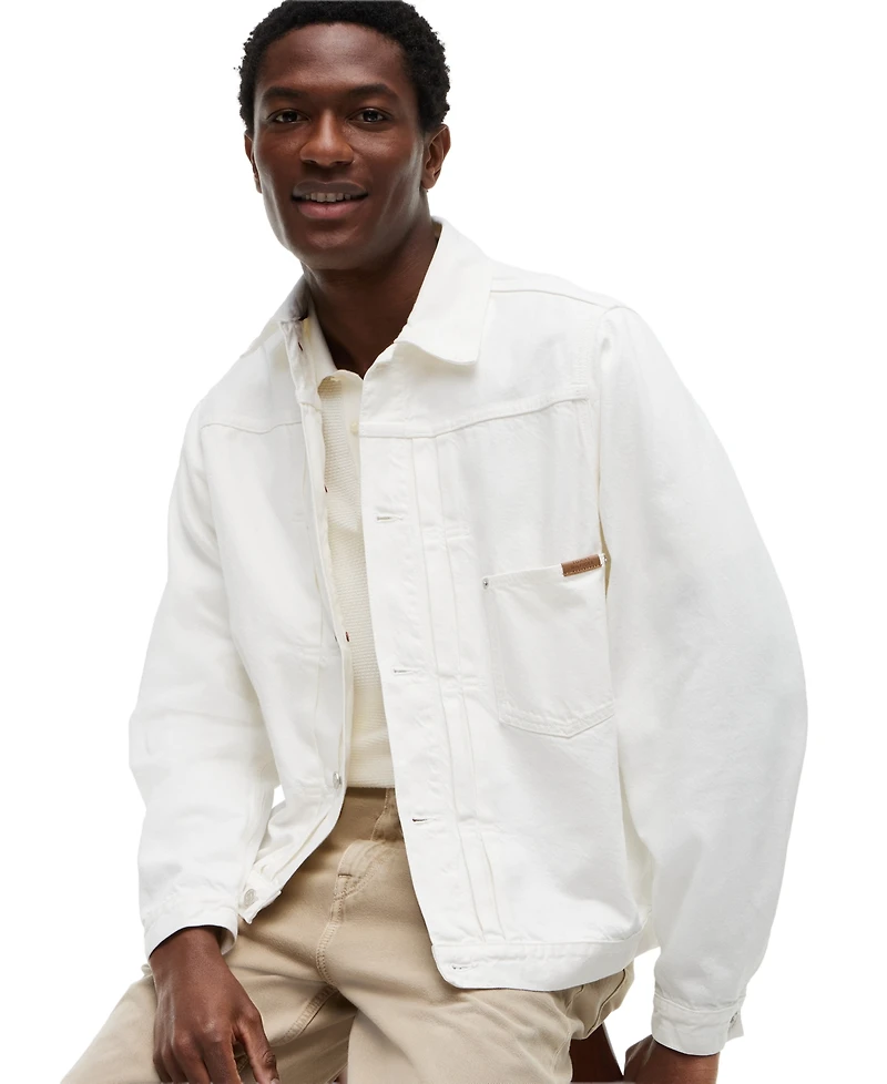 Tommy Hilfiger Men's Garment Dyed Trucker Jacket
