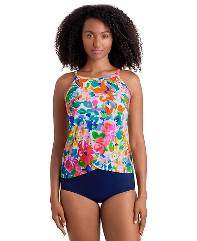 ShapeSolver Sport by Mimi Flamingo Women's High Neck Tankini