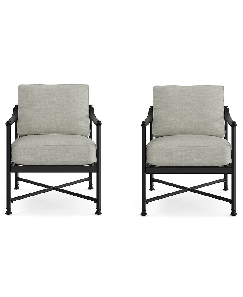 Agio Wellington Outdoor Club Chairs, Set of 2