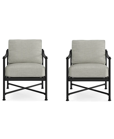 Agio Wellington Outdoor Club Chairs, Set of 2