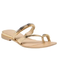Dolce Vita Women's Tarina Square Toe Embellished Flat Sandals